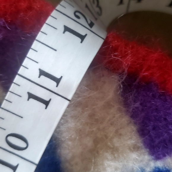 Felted Planter Cover rainbow checkered - Picture 5 of 6